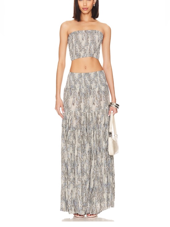 Misa Los Angeles Dresses & Skirts - Misa Los Angeles Spring Python Bandeau and Maxi Skirt Set Medium